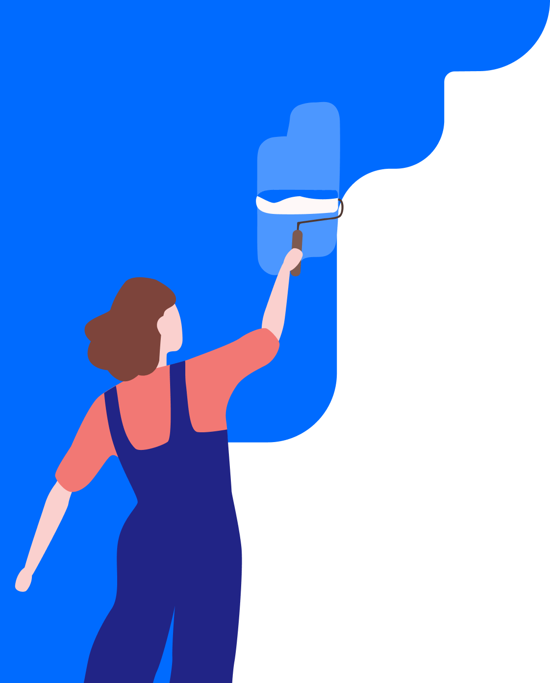 Professional painter at work