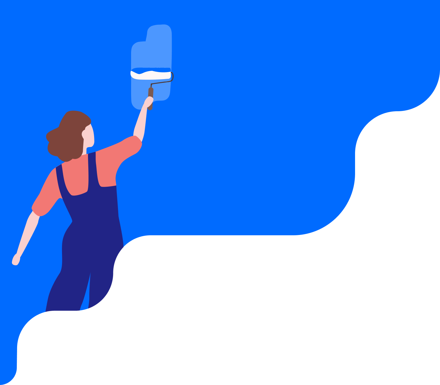 Professional painter at work